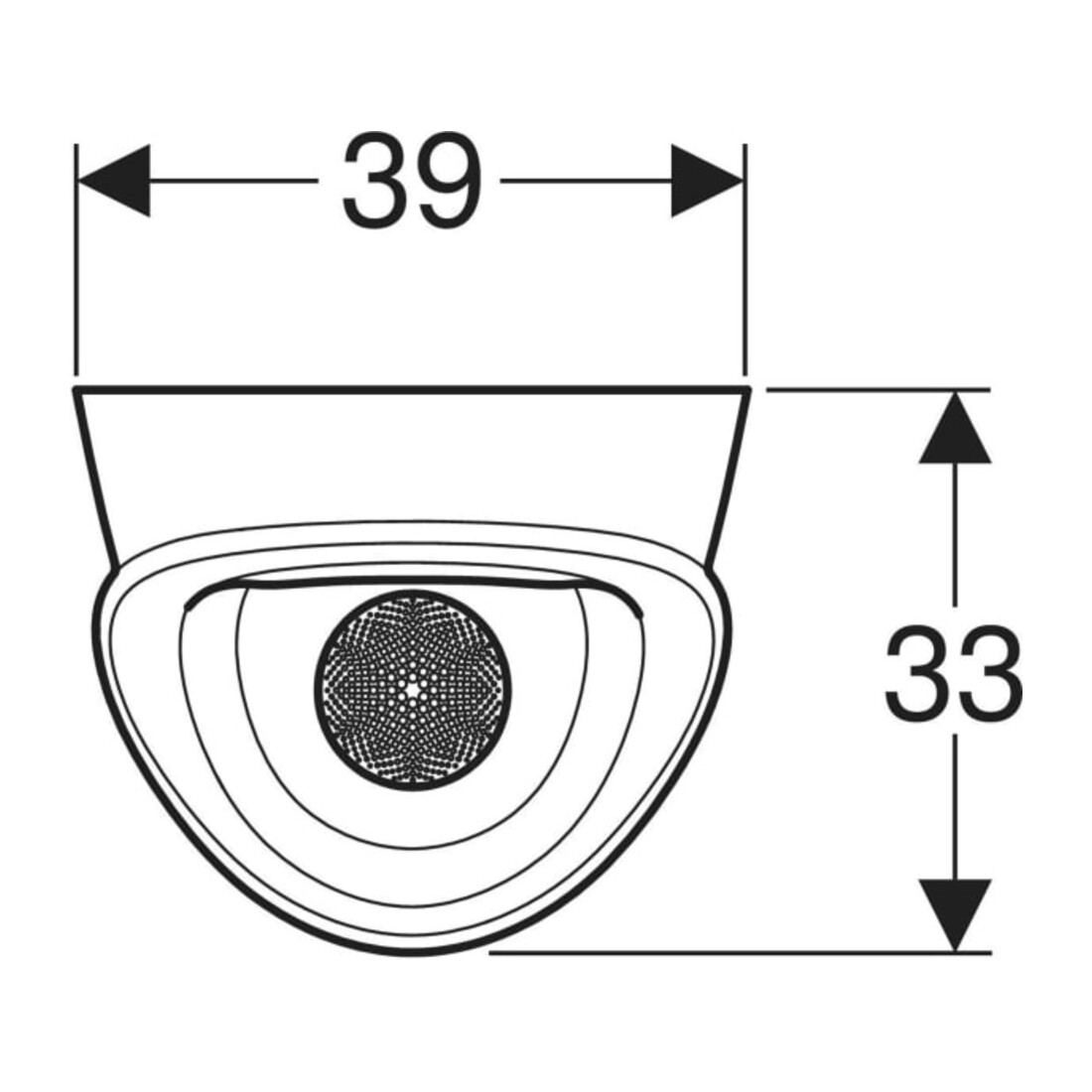 Geberit Urinal Renova L Abg. hi. oder unten, Zulauf hinten, weiß