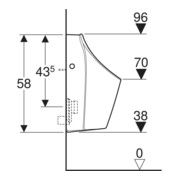 Geberit Urinal Renova M Abg. hi. oder unten, Zulauf hinten, weiß-2