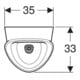 Geberit Urinal Renova M Abg. hi. oder unten, Zulauf hinten, weiß