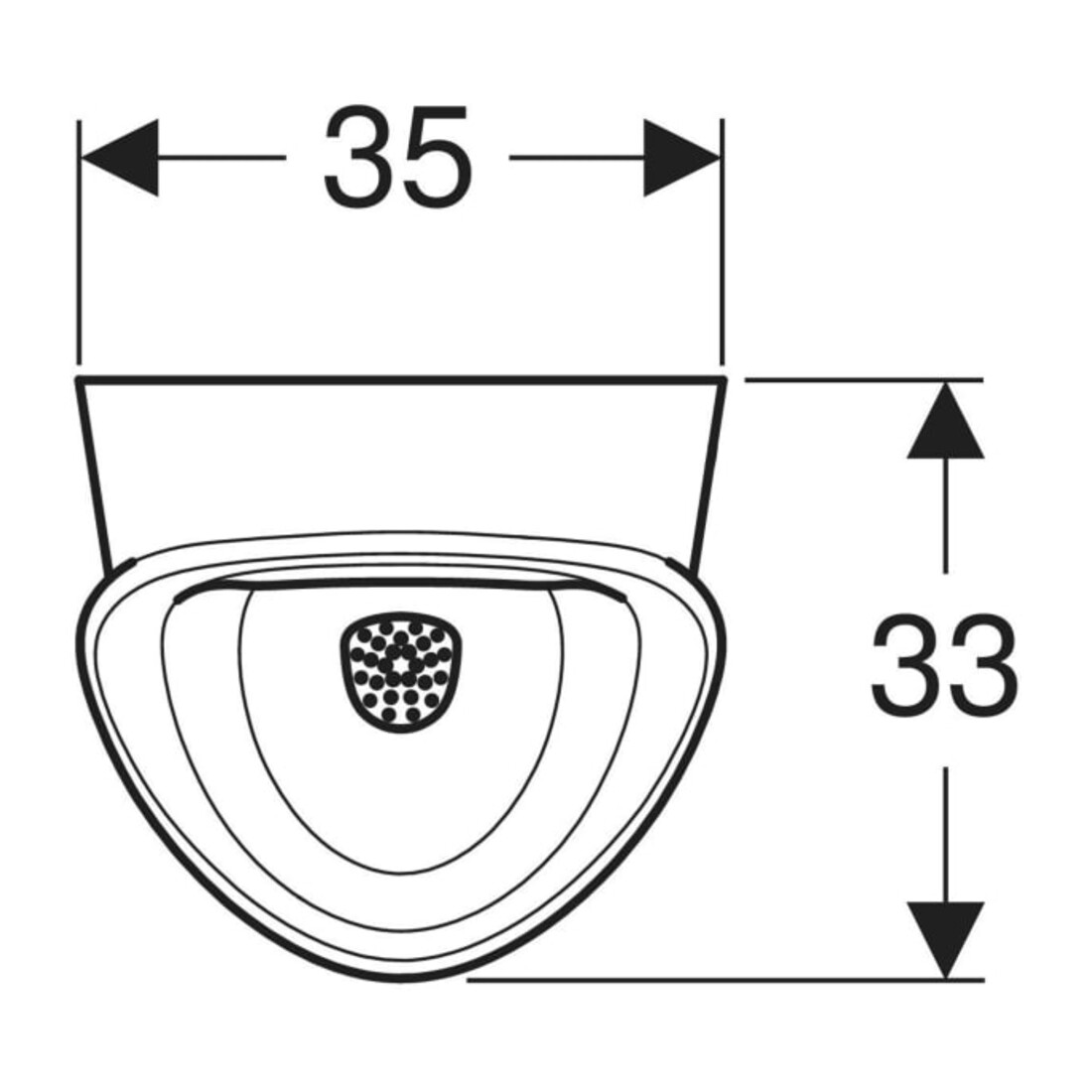 Geberit Urinal Renova M Abg. hi. oder unten, Zulauf hinten, weiß