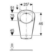 Geberit Urinal Renova M Abg. hi. oder unten, Zulauf hinten, weiß-5