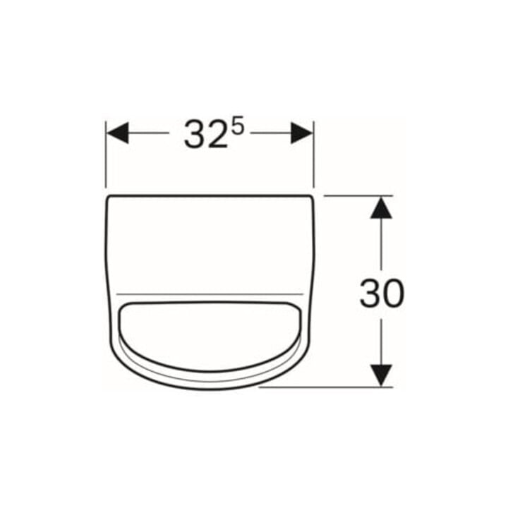 Geberit Urinal Renova Plan Abgang hinten, wasserlos, weiß