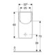 Geberit Urinal Renova Plan Abgang hinten, wasserlos, weiß KeraTect-4