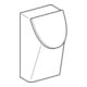 Geberit Urinal Renova Plan we. K-Tect, m Deck, Zulauf/Abgang hinten