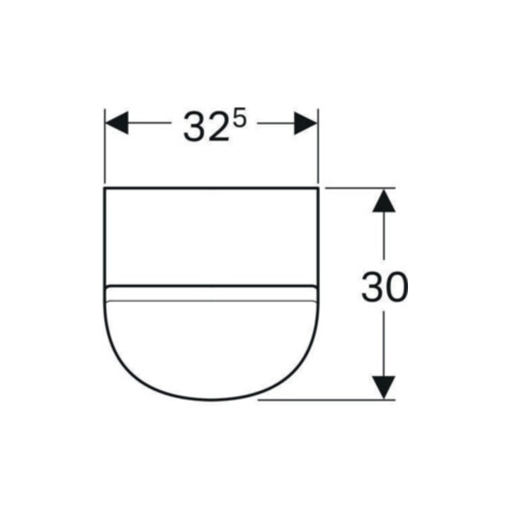 Geberit Urinal Renova Plan we. K-Tect, m Deck, Zulauf/Abgang hinten