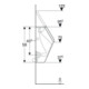Geberit Urinal Renova Plan we. K-Tect, m Deck, Zulauf/Abgang hinten