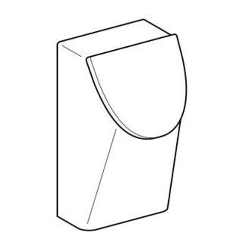 Geberit Urinal Renova Plan we. K-Tect, m Deck, Zulauf/Abgang hinten