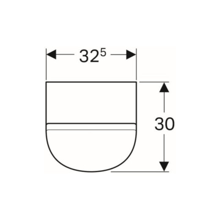 Geberit Urinal Renova Plan we. K-Tect, m Deck, Zulauf/Abgang hinten