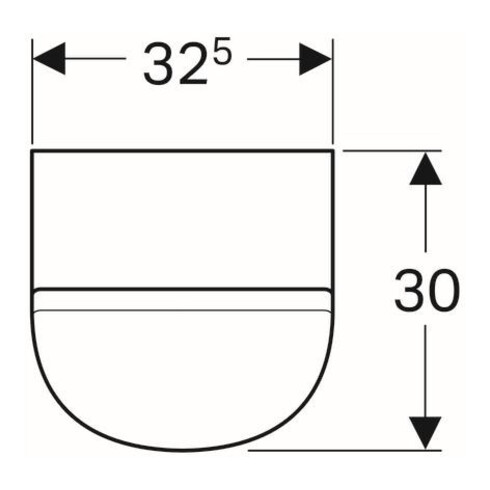Geberit Urinal Renova Plan we. K-Tect, m Deck, Zulauf/Abgang hinten