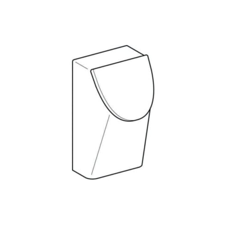 Geberit Urinal Renova Plan weiß, mit Deckel, Zulauf/Abgang hinten