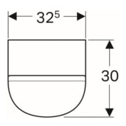 Geberit Urinal Renova Plan weiß, mit Deckel, Zulauf/Abgang hinten-5