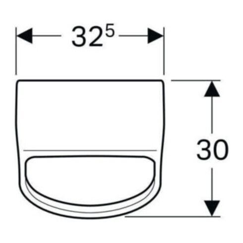 Geberit Urinal Renova Plan weiß, Zulauf/Abgang hinten