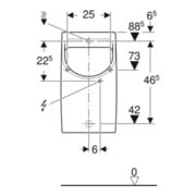 Geberit Urinal Renova Plan weiß, Zulauf/Abgang hinten-4