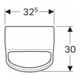 Geberit Urinal Renova Plan weiß, Zulauf/Abgang hinten-5