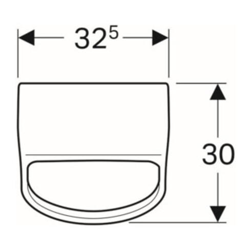 Geberit Urinal Renova Plan weiß, Zulauf/Abgang hinten
