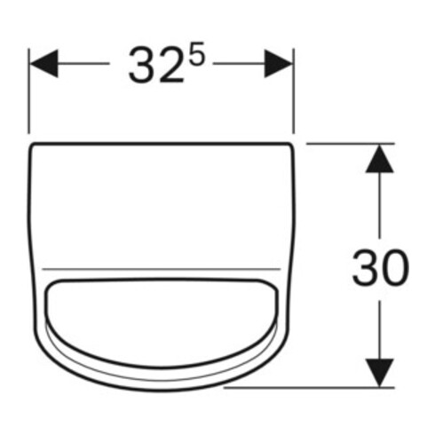 Geberit Urinal Renova Plan weiß, Zulauf/Abgang hinten