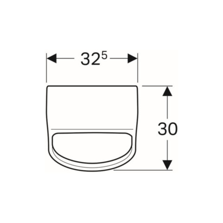 Geberit Urinal Renova Plan weiß, Zulauf/Abgang hinten