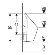 Geberit Urinal Renova S Abg. hi. oder unten, Zulauf hinten, weiß-2