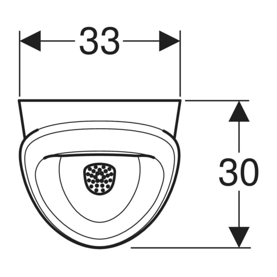 Geberit Urinal Renova S Abg. hi. oder unten, Zulauf hinten, weiß