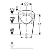 Geberit Urinal Renova S Abg. hi. oder unten, Zulauf hinten, weiß-4
