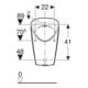 Geberit Urinal Renova S Abg. hi. oder unten, Zulauf hinten, weiß