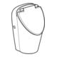 Geberit Urinal Renova S m De., Ab. hi o u, Zul. hi., we. K-Tect