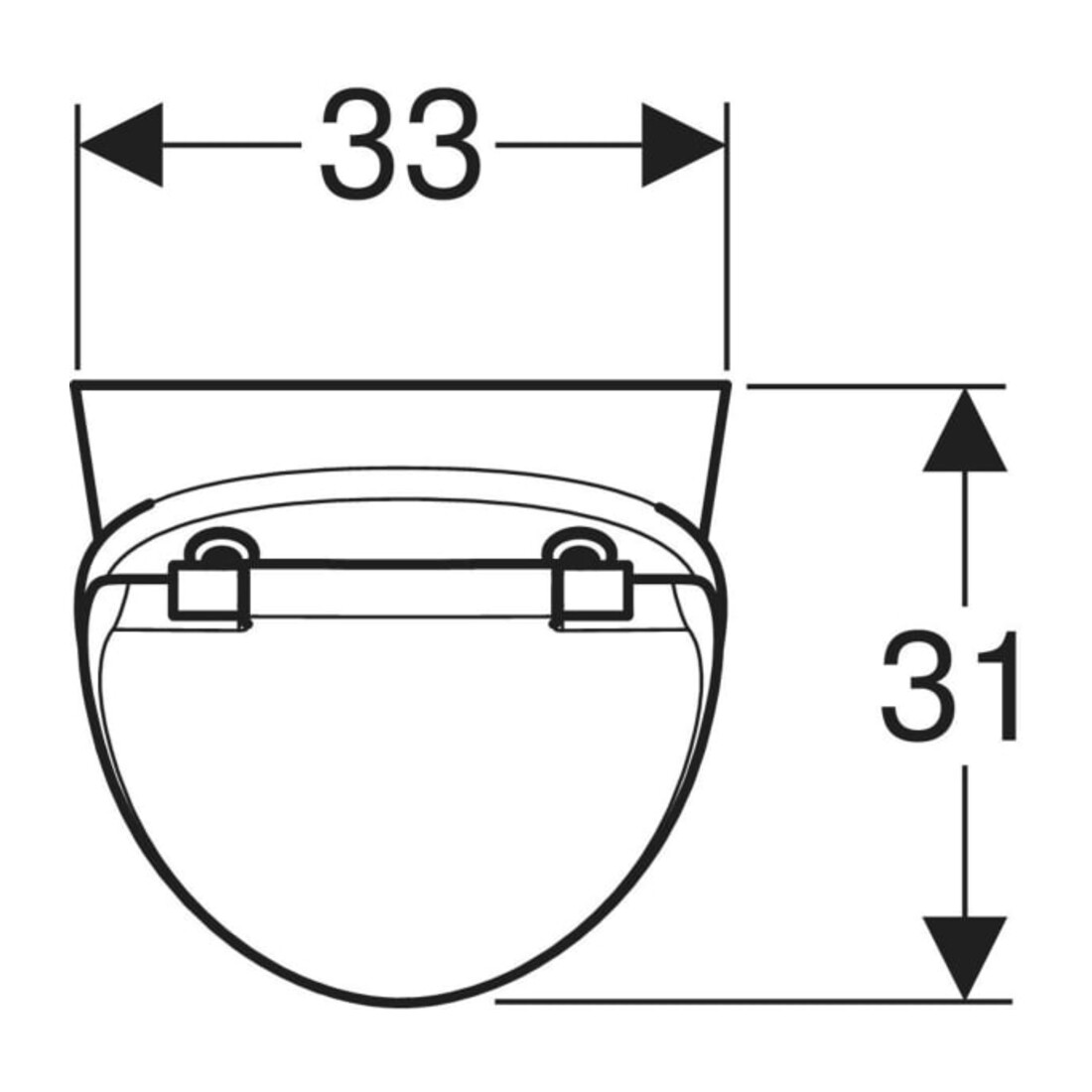 Geberit Urinal Renova S m De., Ab. hi o u, Zul. hi., we. K-Tect