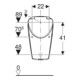 Geberit Urinal Renova S m De., Ab. hi o u, Zul. hi., we. K-Tect