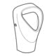 Geberit Urinal Renova w K-T., trigonal, Zul. v hi., Abg. n hi.-4
