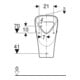 Geberit Urinal Renova w K-T., trigonal, Zul. v ob, Abg. n hi.