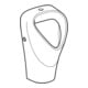 Geberit Urinal Renova we., trigonal, Zul. v ob, Abg. n hinten-2