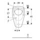 Geberit Urinal Renova Zul./Abg. hi., ohne Zielmarkierung, weiß