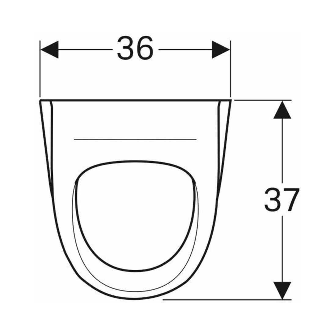Geberit Urinal Renova Zul./Abg. hi., ohne Zielmarkierung, weiß