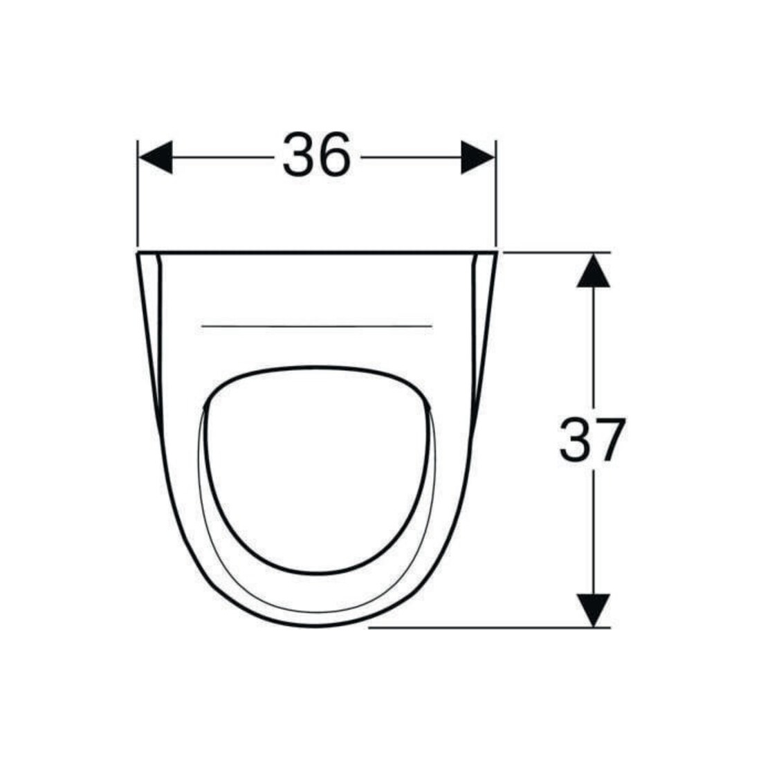 Geberit Urinal Renova Zul./Abg. hi., ohne Zielmarkierung, weiß