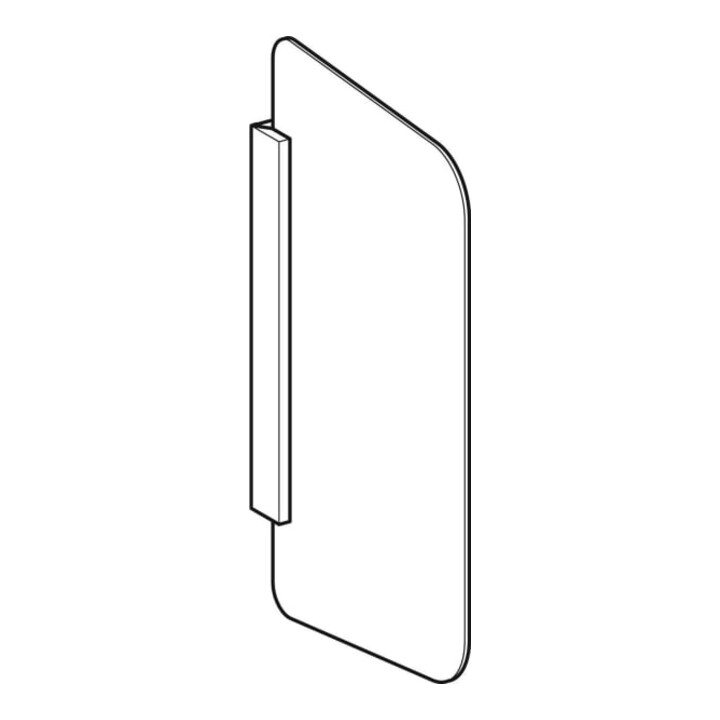 Geberit Urinal-Trennwand anthrazit, 75,4x4x43,2cm
