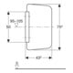 Geberit Urinal-Trennwand anthrazit, 75,4x4x43,2cm-4