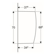 Geberit Urinal-Trennwand weiß, 10x70x40cm, mit Befestigung-4