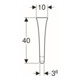 Geberit Urinal-Trennwand weiß, 10x70x40cm, mit Befestigung-4
