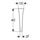 Geberit Urinal-Trennwand weiß, 10x70x40cm, mit Befestigung-5