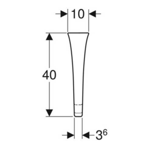Geberit Urinal-Trennwand weiß, 10x70x40cm, mit Befestigung