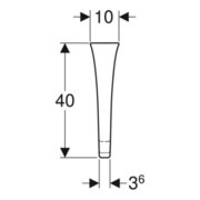 Geberit Urinal-Trennwand weiß, 10x70x40cm, mit Befestigung-5