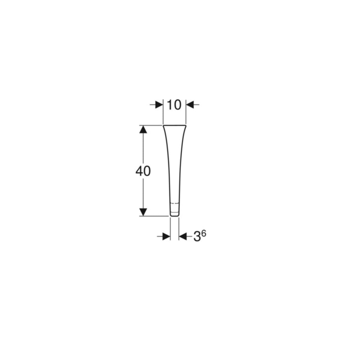 Geberit Urinal-Trennwand weiß, 10x70x40cm, mit Befestigung