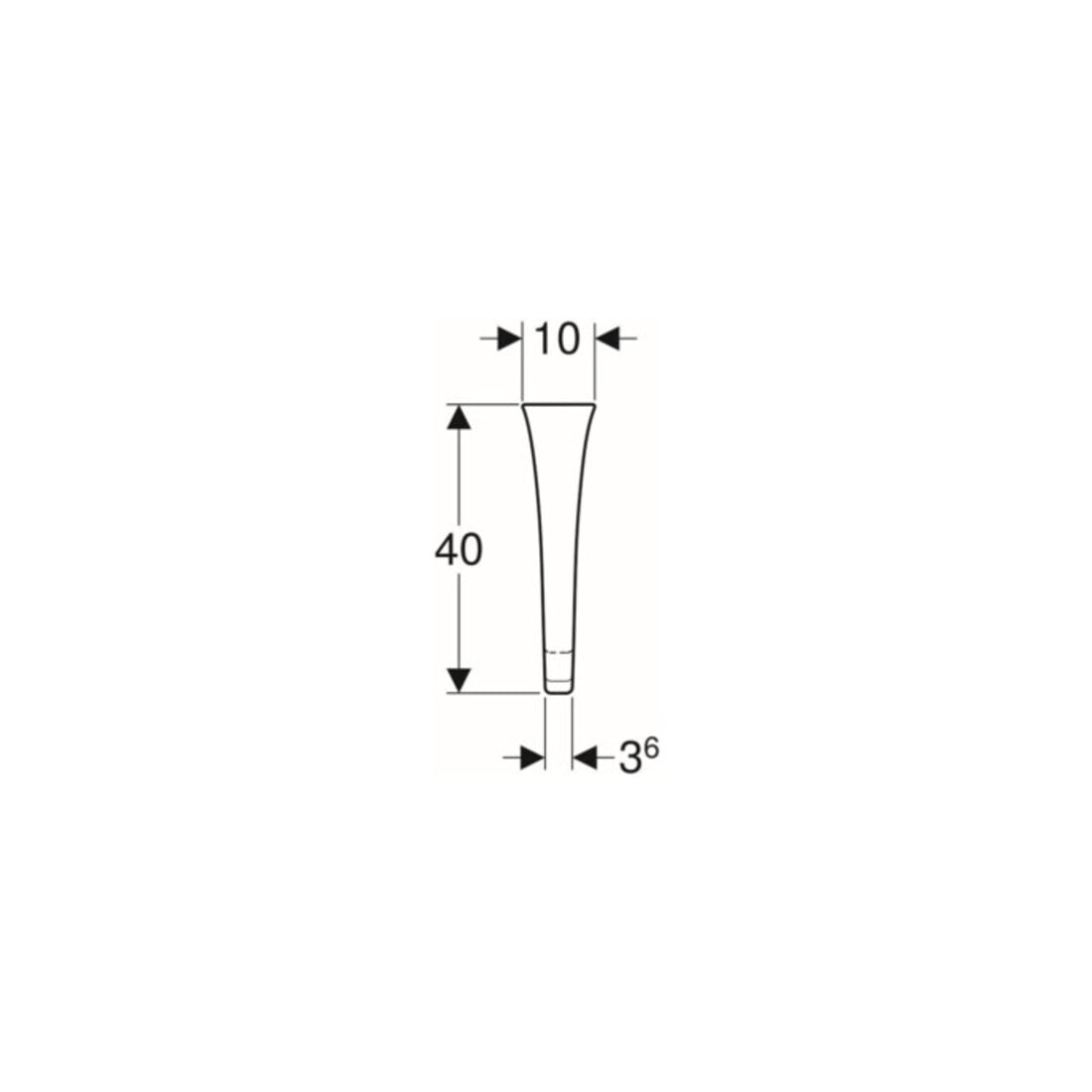 Geberit Urinal-Trennwand weiß, 10x70x40cm, mit Befestigung
