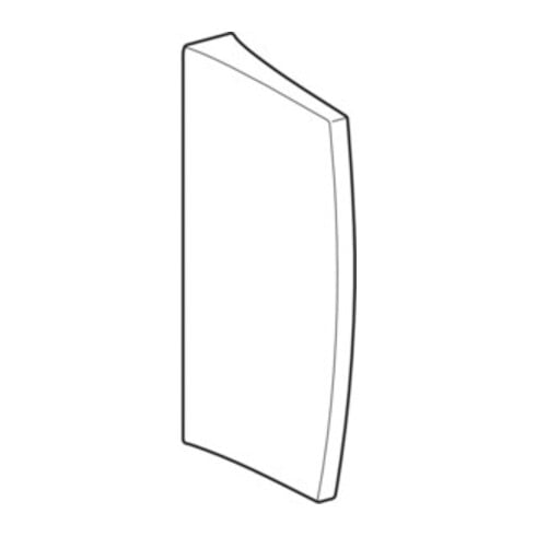 Geberit Urinal-Trennwand weiß, 10x70x40cm, mit Befestigung