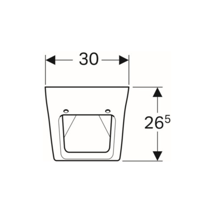Geberit Urinoir Pareo blanc, pour couvercle, arrivée/évacuation arrière