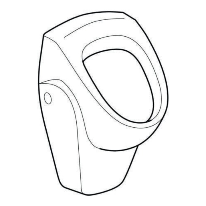 Geberit Urinoir Renova Entrée/Sortie haute, sans repère, blanc