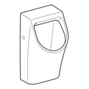 Geberit Urinoir Renova Plan blanc, arrivée/évacuation arrière-2