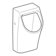 Geberit Urinoir Renova Plan blanc, arrivée/évacuation arrière-5