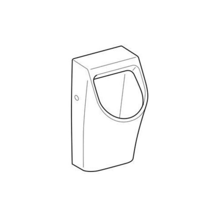 Geberit Urinoir Renova Plan blanc, arrivée/évacuation arrière