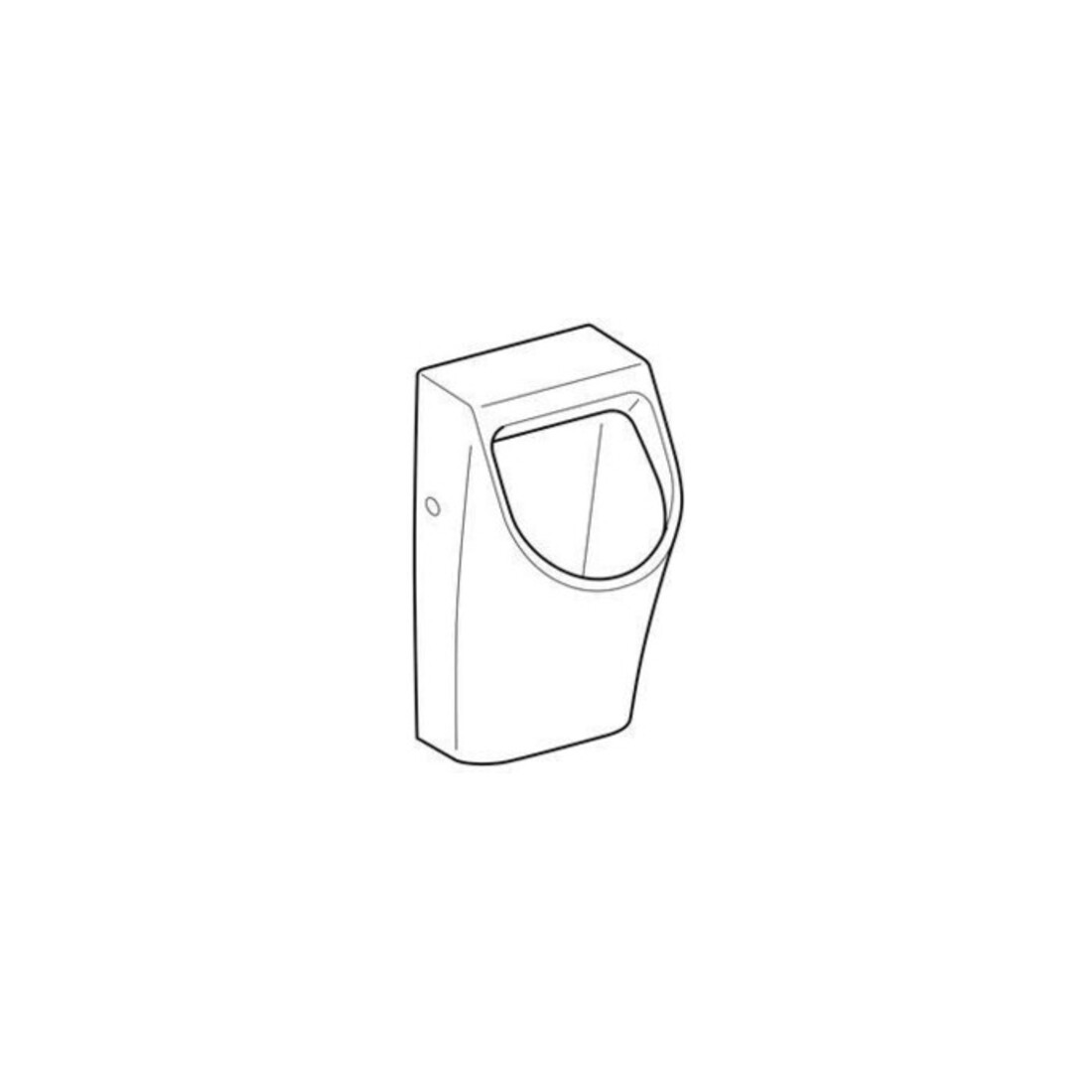 Geberit Urinoir Renova Plan blanc, arrivée/évacuation arrière